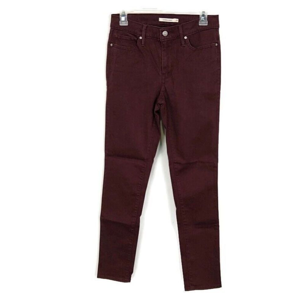 Levis Womens sz 28 Pants Slimming Skinny Maroon Chino